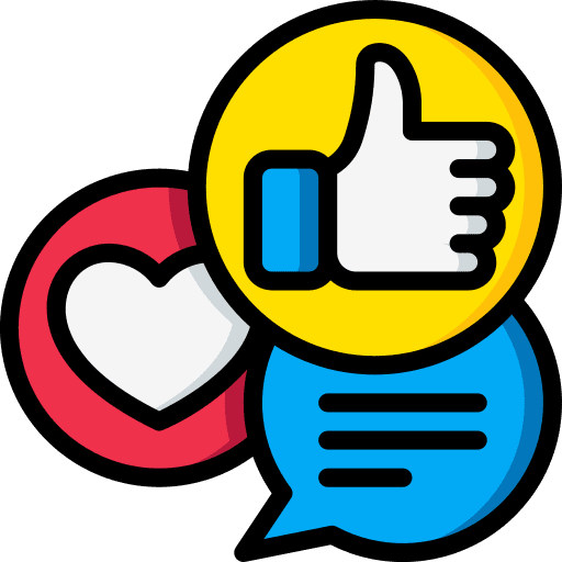 Reaction react social media message icon