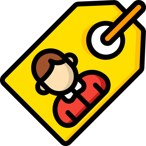 Tagged people person social media icon