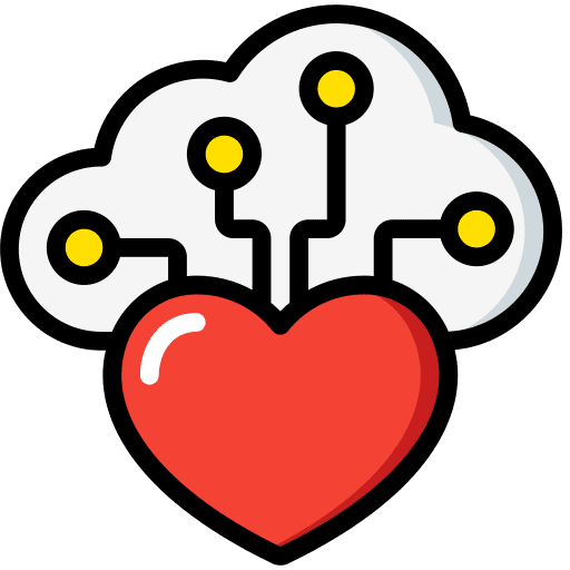 Heart cloud share love and romance icon