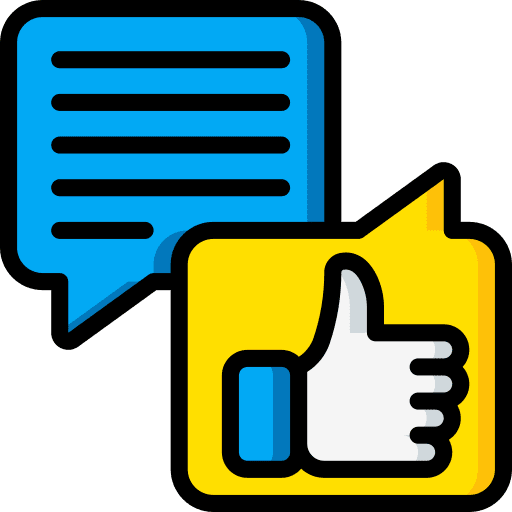 Messages thumbs up like messages icon