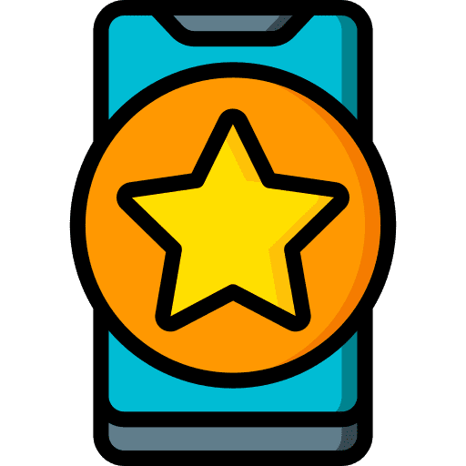 Rating phone react reaction icon
