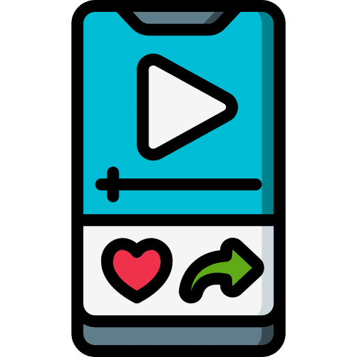 Video social media mobile video icon