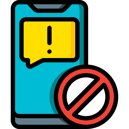 Block remove mobile communications icon