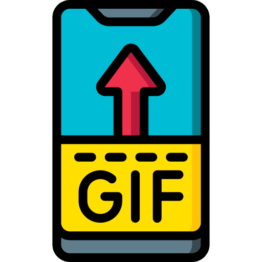 Gif mobile communication sending icon