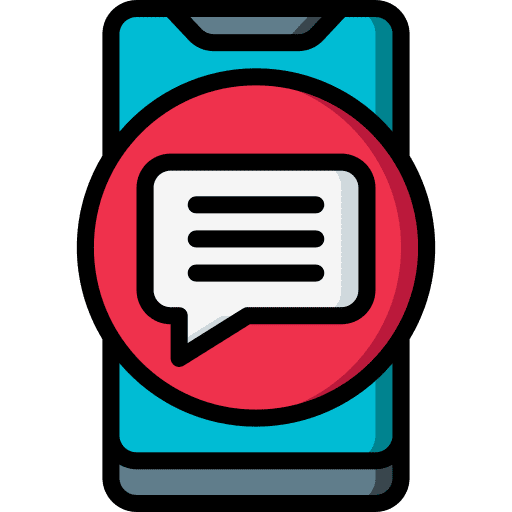 Mobile chat communication phone icon