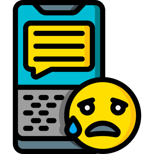 Mobile sad conversation cry icon