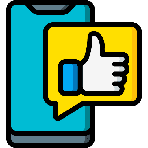 Phone thumbs up message phone icon
