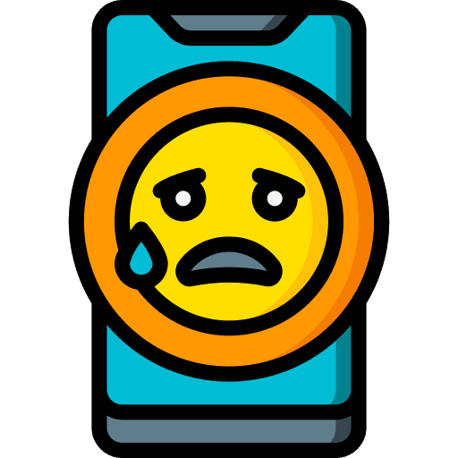 Sad sad face social media icon