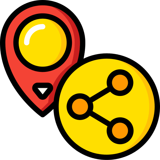 Share location gps map pin icon