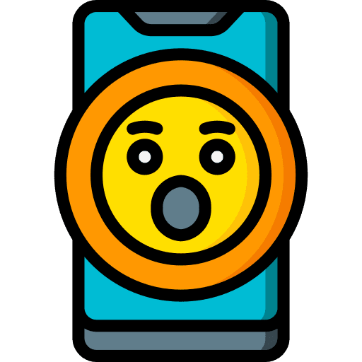 Shock react media reaction icon
