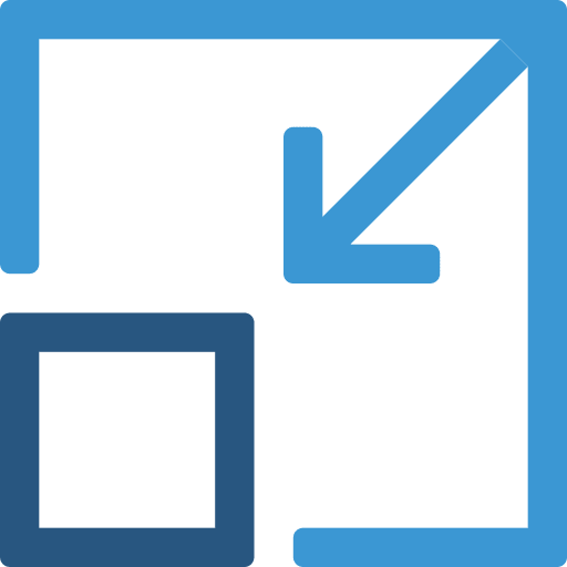 Resize actions enlarge shrink icon
