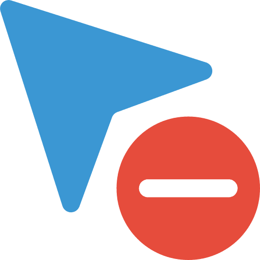 Cursor minus mouse pointer clicker icon