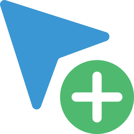 Cursor pointer plus cursor icon
