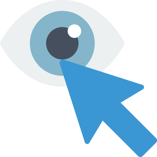 Eye left click eye pointer icon