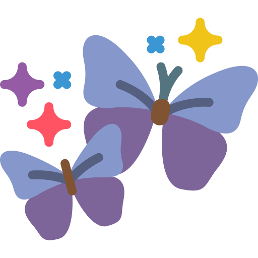Butterflies cute selfie filter icon