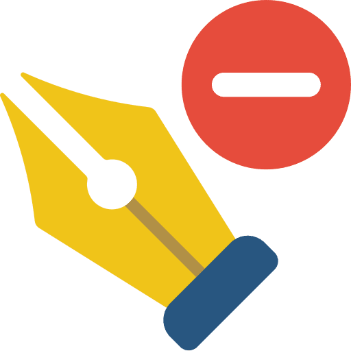 Pen edit tools vector minus icon