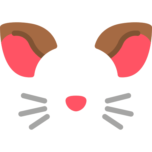 Cat kitten face selfie icon Cat kitten face selfie icon