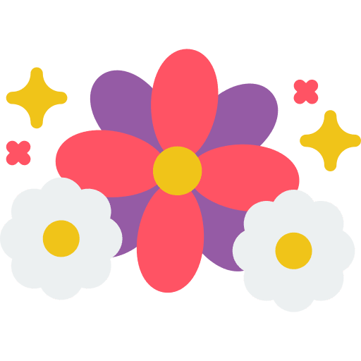 Flowers social media crown accessory icon Flowers social media crown accessory icon
