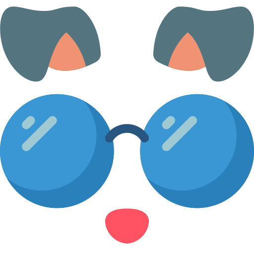 Glasses animal nose ears icon Glasses animal nose ears icon