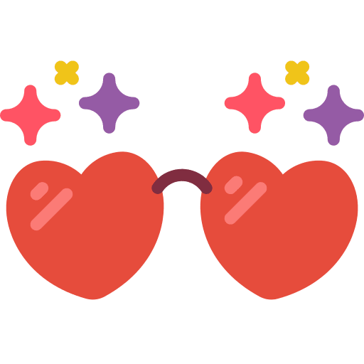 Glasses glasses fun hearts icon Glasses glasses fun hearts icon