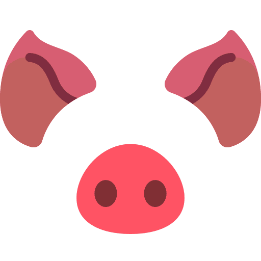 Pig nose face cute icon