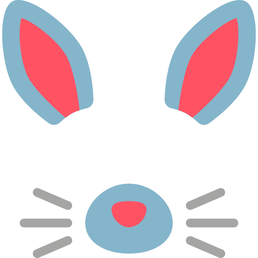 Rabbit bunny selfie rabbit icon