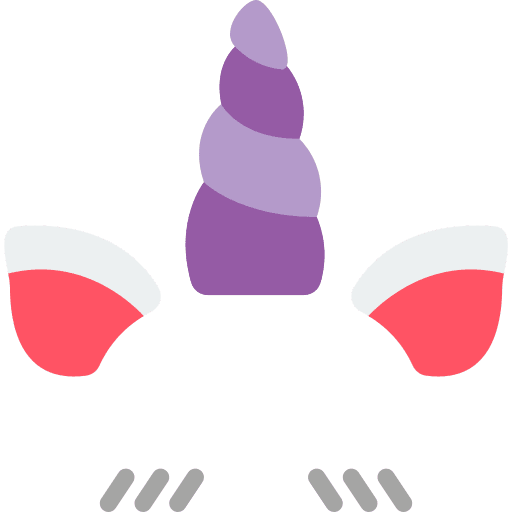 Unicorn photo head face icon Unicorn photo head face icon