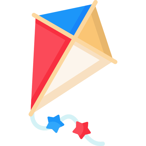 Kite hobbies and free time hobby kid and baby icon
