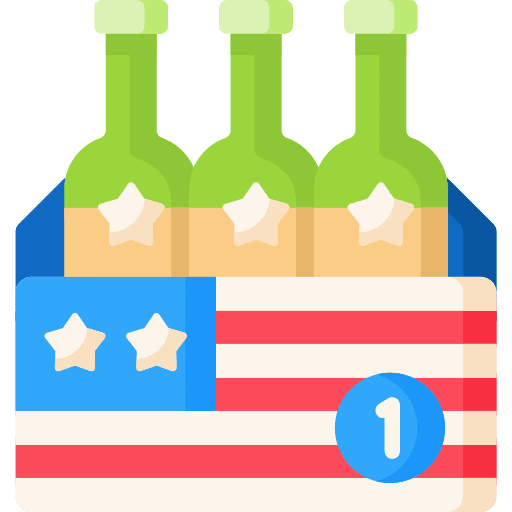 Beer box united states of america bottle icon