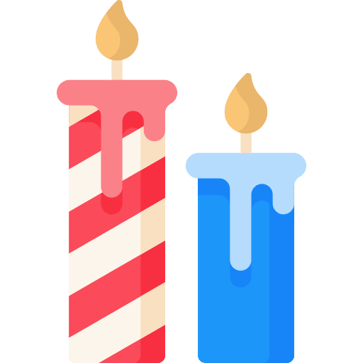 Candle decoration flame usa icon