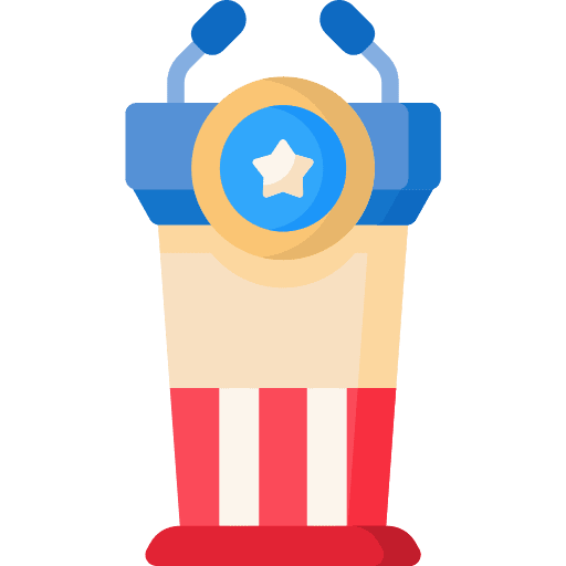 Tribune presentation speech lectern icon
