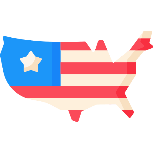 Usa flag 4th of july world icon