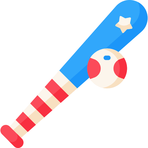 Baseball game sports and competition bat icon