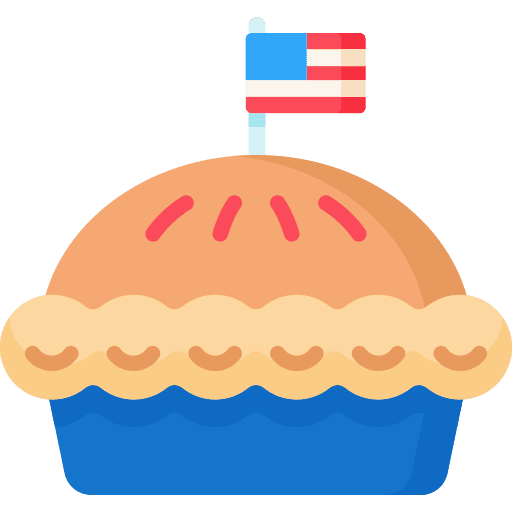 Pie cultures 4th of july food and restaurant icon