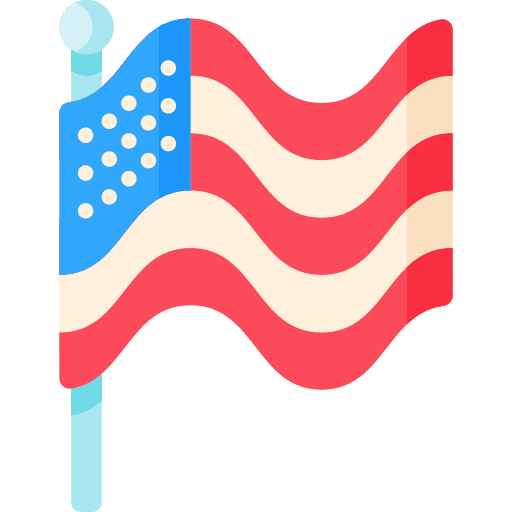 Usa flags independence day united states of america icon
