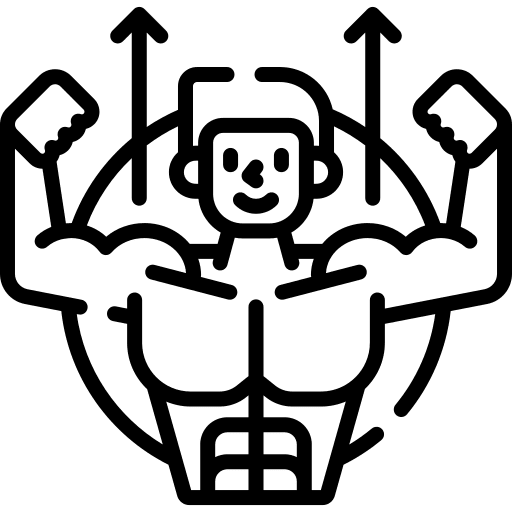 Muscle strenght workout training icon