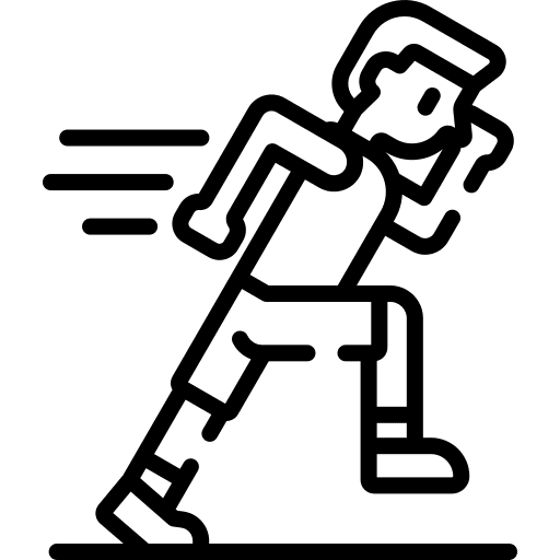 Running man sports and competition running icon