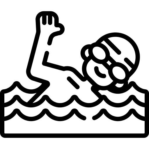 Swimming man activity workout icon