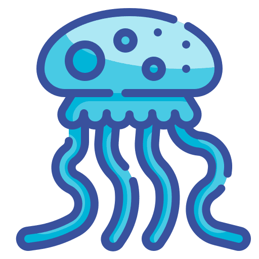 Jellyfish ocean aquarium animals icon