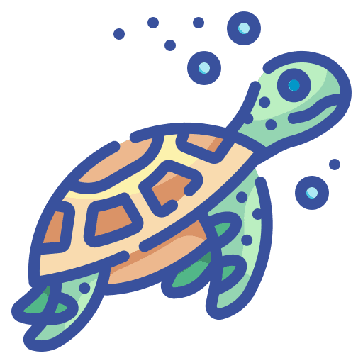 Sea turtle animals sea life fauna icon