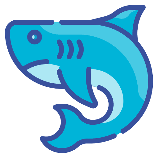 Shark sea life ocean fish icon