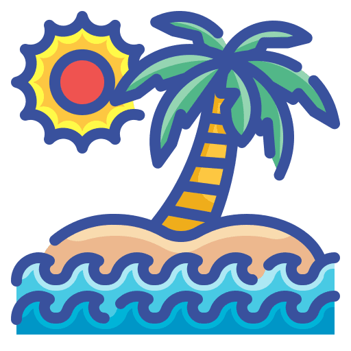 Island sand tropical beach icon Island sand tropical beach icon