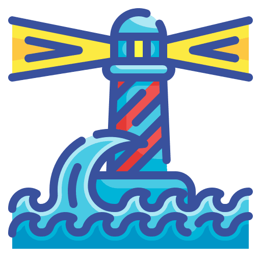 Lighthouse tower ocean building icon Lighthouse tower ocean building icon