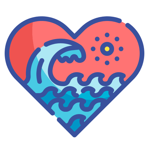 Love ocean love wave icon Love ocean love wave icon