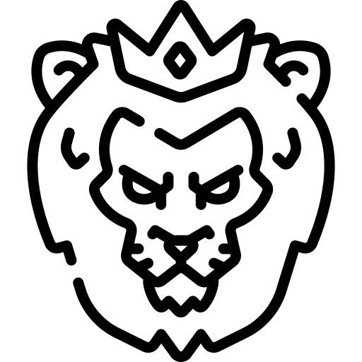 Courage king crown animals icon