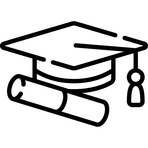 Education college mortarboard degree icon