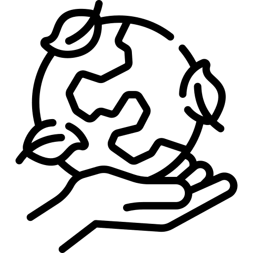 Environmentalism environmentally friendly planet hand icon