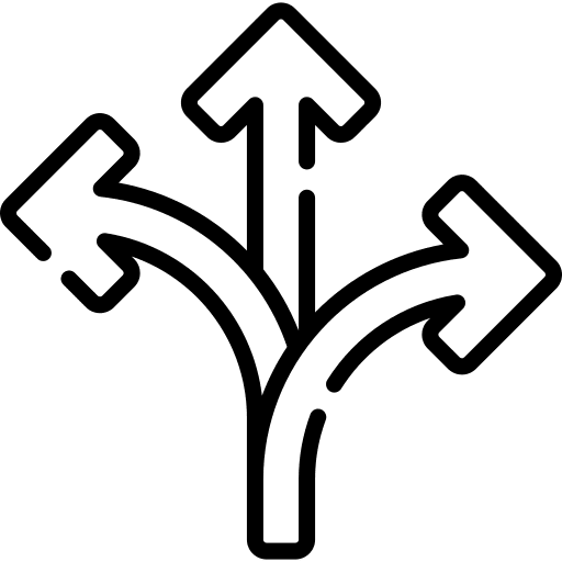 Flexibility direction choice flexibility icon