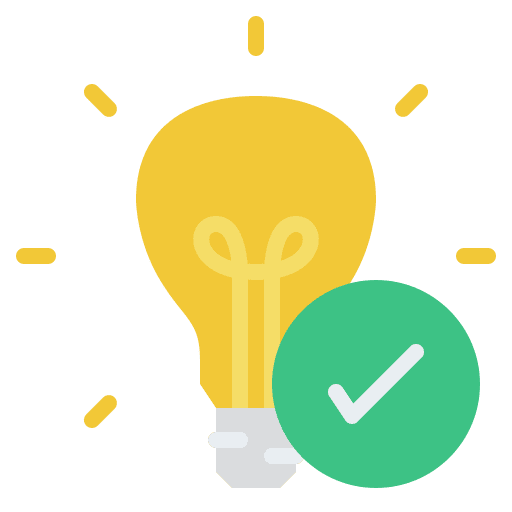Successful idea solution electronics icon