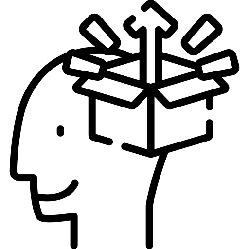 Think out of the box user open mind think out of the box icon Think out of the box user open mind think out of the box icon